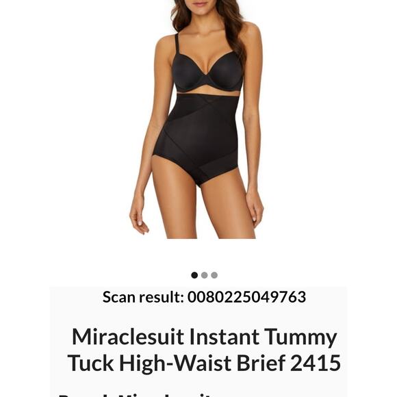 Brand New Miraclesuit Women's 2XL Black Instant Tummy Tuck High Waist Brief - Picture 1 of 7